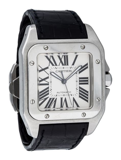 cartier santos 100 xl band|santos 100 cartier price.